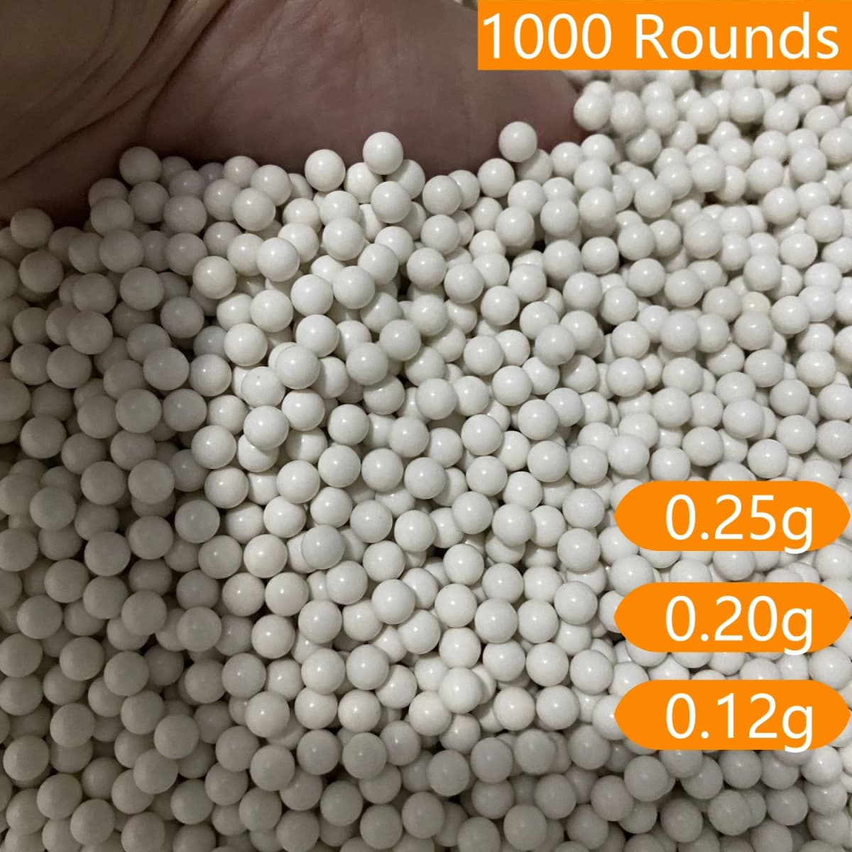 1000 Rounds Airsoft BB Balls 6mm 0.25g/0.2g/0.12g Paintball BB Bullets Strikeball for Airsoft Shooting Exercise Plastic Ammo