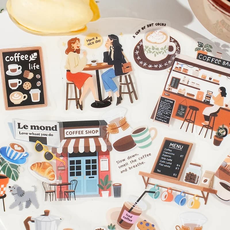 30Pcs/Pack Light Up Daily Life Series Decorative Stickers Material Perfect for Journaling Diy Scrapbooking Supplies