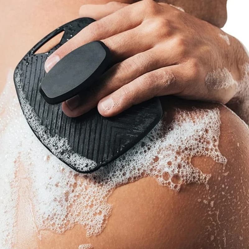 1-2PCS Soft Silicone Exfoliating Brush Cleanser Manual Body Cleansing Scrubber Shower Gentle Massage Bath Brush For Men