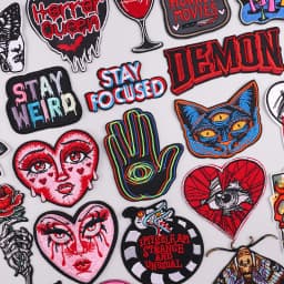 Punk Series Patch Iron On Patches For Clothing Thermoadhesive Patches On Clothes Horror Eyes Embroidery Patch DIY Sewing Patch