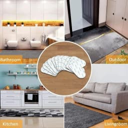4/8/12PCS Washable Rug Gripper Reusable Rubber Mat Rug Pads Sticker Double Sided Non-Slip Patch Tape for Tile Floors Carpets