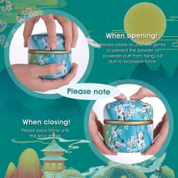 Makeup Puff and Powder Container for Body Dusting Powder Case with Puff for Women Loose Powder Containers with Puff for Travel