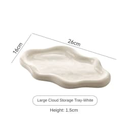 Instagram Influencer Photo Props Ceramic Jewelry Storage Tray Display Tray Storage Tray Light Luxury Ceramic Jewelry Large Size