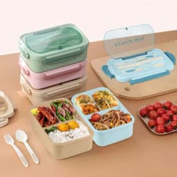 Bento Box Adult Lunch Box, Containers For Adults Men Women With 4 Compartments, Lunchable Food Container Back To School
