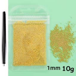 12 Grids Gold Mixed Size Stainless Steel Metal Bead Nail Art Decoration 3D Mini Small Caviar Ball Silver Charm Pearl Manicure &*