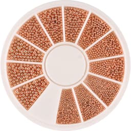 12 Grids Gold Mixed Size Stainless Steel Metal Bead Nail Art Decoration 3D Mini Small Caviar Ball Silver Charm Pearl Manicure &*