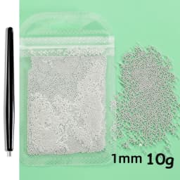 12 Grids Gold Mixed Size Stainless Steel Metal Bead Nail Art Decoration 3D Mini Small Caviar Ball Silver Charm Pearl Manicure &*