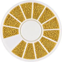 12 Grids Gold Mixed Size Stainless Steel Metal Bead Nail Art Decoration 3D Mini Small Caviar Ball Silver Charm Pearl Manicure &*