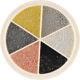 12 Grids Gold Mixed Size Stainless Steel Metal Bead Nail Art Decoration 3D Mini Small Caviar Ball Silver Charm Pearl Manicure &*