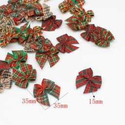 30Pcs/Lot 3.5x3.5cm Polyester Ribbon Bows Mini Satin Bows For Crafts Sewing Ornaments Party Home Christmas Decorations