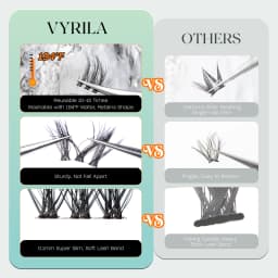 Lash Clusters 0.05mm Individual Lashes 3D Wispy Lash Extension 0.1mm Super Thin Band Resuable Natural Lashes 8-16mix Lashes