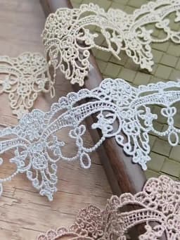 1Yard High Quality Lace Accessories Water Soluble Embroidery Ribbon Sewing Supplies DIY Clothing Sewing Lace 5cm Wide