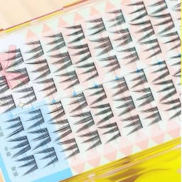 10 Rows Sunflower False Eyelashes Black Natural Manga Lashes Anime Eyelashes Large Capacity Eyelashes Extension Chinese Makeup