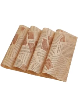 50pcs Oil-Proof Paper Food Wrapping Paper Baking Sandwich Burger Fries Fried Food Wrapping Paper Plate Mat Accessories