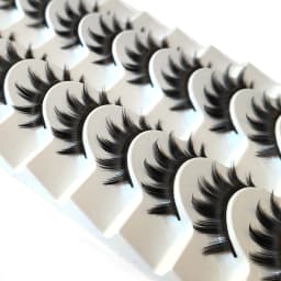 10 Pairs Makeup False Eyelashes 3D Thick Dramatic Looking Faux Mink Eye Lashes Long Handmade Eyelash Cosmetics Tools