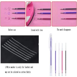 High-temperature Disappearing Pen Refill Fading Pen Special For Clothing DIY Leather Heating Rough Water Erasing Pen
