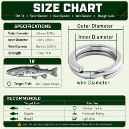 9KM 30Pcs Split Rings Fishing Stainless Steel Lure Rings Saltwater Terminal Tackles Connectors