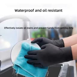 S/M/L/Xl Bag Black Pvc Disposable Cleaning Gloves Waterproof Kitchen Cleaning Tattoo Hairdressing Gloves 10/20/50/100PCS
