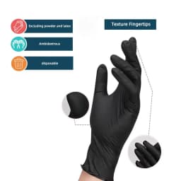 S/M/L/Xl Bag Black Pvc Disposable Cleaning Gloves Waterproof Kitchen Cleaning Tattoo Hairdressing Gloves 10/20/50/100PCS