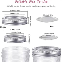 10/20PCS Canning Lids Regular/Wide Mouth Mason Jar Lids Split-type Wide Mouth Tinplate Storage Bands Jar Caps Mason Jar Lid