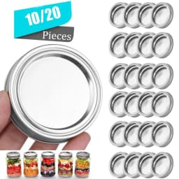 10/20PCS Canning Lids Regular/Wide Mouth Mason Jar Lids Split-type Wide Mouth Tinplate Storage Bands Jar Caps Mason Jar Lid