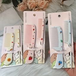 Fruit Pattern Comb Set - Durable ABS Plastic Handle, Mouse Tail Comb for Smooth Styling, Suitable for All Hair Types