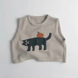 New Children Sleeveless Sweater Cartoon Animals Toddler Kids Cotton Vest Coat Boys Knit Waistcoat Girls Clothes Casual Outerwear