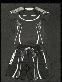 Adult Children Wrestling Sports Set Quick Drying Breathable Rash Guard T-shirts and Shorts Training Combat Sportswear Suit