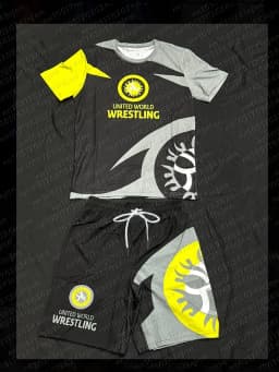 Adult Children Wrestling Sports Set Quick Drying Breathable Rash Guard T-shirts and Shorts Training Combat Sportswear Suit