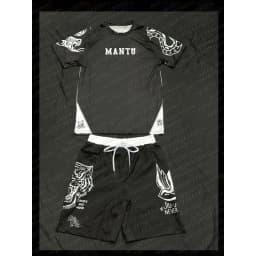 Adult Children Wrestling Sports Set Quick Drying Breathable Rash Guard T-shirts and Shorts Training Combat Sportswear Suit