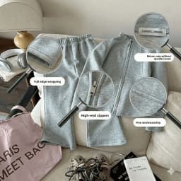 2026 New Fashion Baby Girls 2PCS/Set Sports Clothes Solid Color Zipper Jacket Tops Flared Pants Suit For Spring Autumn Kids