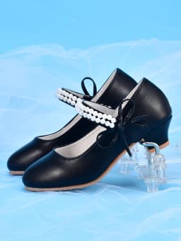 Girls' Princess Fashion High Heels, White, Ideal For Dresses, Performances, Birthday Parties