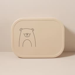 1340ml 1pc Custom Name & Pattern Silicone Kids Lunch Box, 4-Compartment Bento, BPA Free, Leakproof