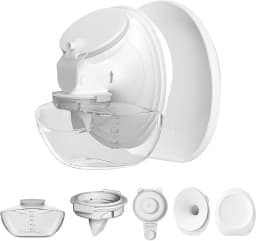 M9 Full Set Breast Replacement Part for Momcozy Upgraded Mobile Flow | Upgraded M9, 24mm Flange, Red Valve, Red Diaphragm
