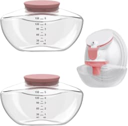 M9 Full Set Breast Replacement Part for Momcozy Upgraded Mobile Flow | Upgraded M9, 24mm Flange, Red Valve, Red Diaphragm