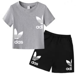 New Children Letter-Print Summer T-shirt Boy Girl Toddler3-12Years Short-Sleeved+Shorts Charming Casual Fashion Sports Brand Set