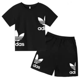New Children Letter-Print Summer T-shirt Boy Girl Toddler3-12Years Short-Sleeved+Shorts Charming Casual Fashion Sports Brand Set