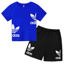New Children Letter-Print Summer T-shirt Boy Girl Toddler3-12Years Short-Sleeved+Shorts Charming Casual Fashion Sports Brand Set