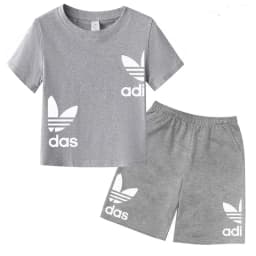 New Children Letter-Print Summer T-shirt Boy Girl Toddler3-12Years Short-Sleeved+Shorts Charming Casual Fashion Sports Brand Set