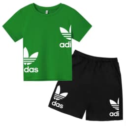 New Children Letter-Print Summer T-shirt Boy Girl Toddler3-12Years Short-Sleeved+Shorts Charming Casual Fashion Sports Brand Set