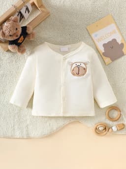 0-9M Baby 8 Pieces Layette Set, Neutral Cartoon Lion Print Soft Cotton All Season Newborn Infant Outfit