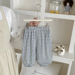 2026 New Summer Baby Pants Plaid Striped Child's Clothing Thin Trousers for Kids Beathable Kid's Pants for 0-3Y