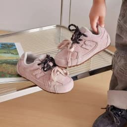Kids Retro Suede Lace-up Sneakers Breathable Upper Non-slip Rubber Sole Casual Shoes for Toddler Boys Girls Daily Wear