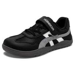 HOBIBEA Kids Barefoot Shoes Wide Toe Hook Loop Sneaker Non Slip Outdoor Adjustable Walking Shoes