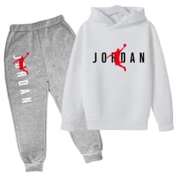 Kids Hoodie Basketball Letters Pullover 3-12Yrs Coat Sweatshirt+Pants Boy Girl Toddler Jogging Clothes Leisure Fashion Brand Set
