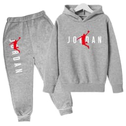 Kids Hoodie Basketball Letters Pullover 3-12Yrs Coat Sweatshirt+Pants Boy Girl Toddler Jogging Clothes Leisure Fashion Brand Set