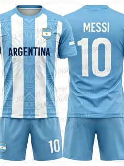 2026 Special NO.10 Messi Football Jersey Shorts Set Women Men Argentina Flag Fans Shirt and Shorts Summer Kids 2 Piece Set
