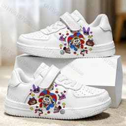 Amazing Digital Circus Pattern Girls Boys Teenager Student Kids Comfortable Non-slip White Lovely Print Casual Sneakers Gift