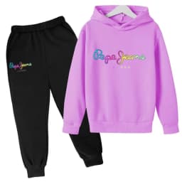 Children Hoodie Letters Sports Pullover 3-13Yrs Coat Sweatshirt+Pants Two-piece Set Boy Girl Toddler Clothes Leisure Fashion Set