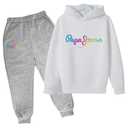 Children Hoodie Letters Sports Pullover 3-13Yrs Coat Sweatshirt+Pants Two-piece Set Boy Girl Toddler Clothes Leisure Fashion Set